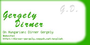 gergely dirner business card